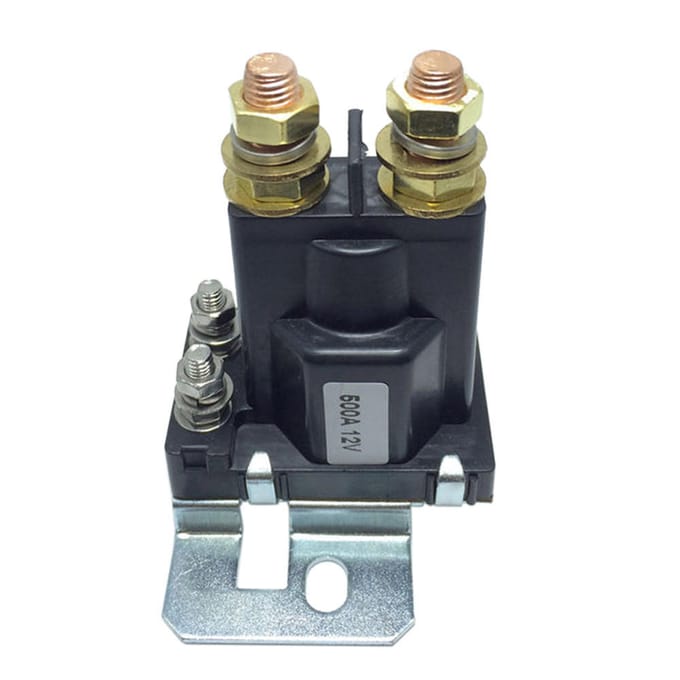 DC 12V 500A 4-pins SPST-auto-auto-relaiscontactor Dubbele batterij-isolator black