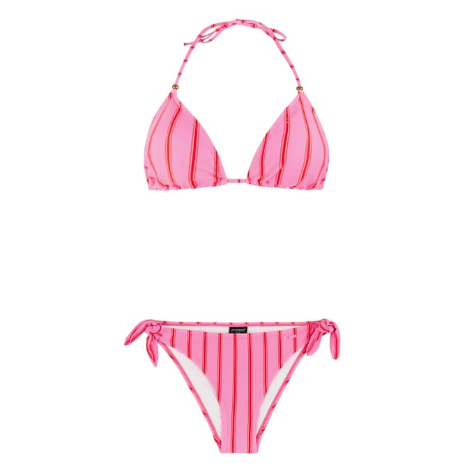 Protest PRTEvans - Triangel bikini set Dames - Koordsluiting - Uitneembare vulling - Normale pasvorm - Medium dekking - Roze