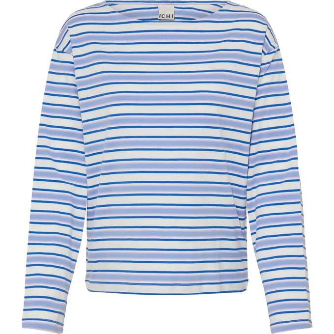 Dames lange mouwen bootneck T-shirt Ichi IHMira