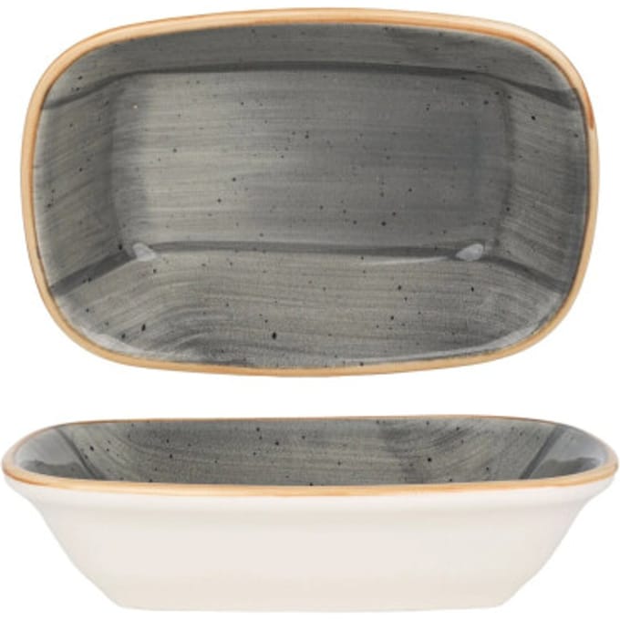 Bonna Serveerschaal - Aura Space - Porselein - 17x11.5 cm - set van 2
