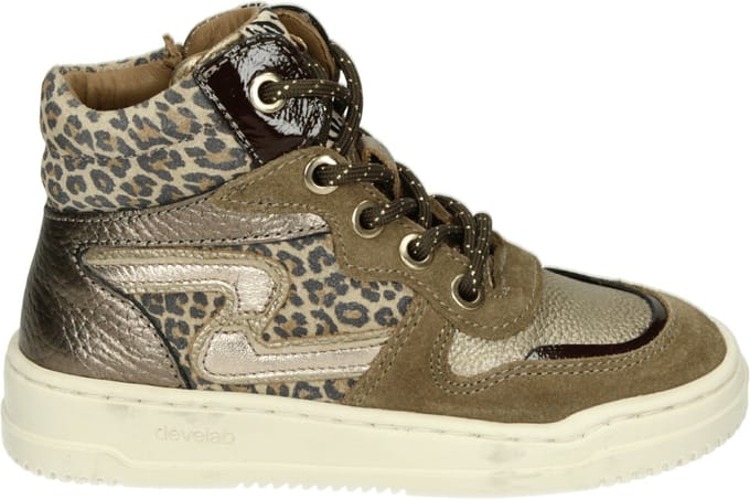 Develab - 41926 - Half-hoogMeisjesKindersneakers - Kleur: Bruin - Maat: 33