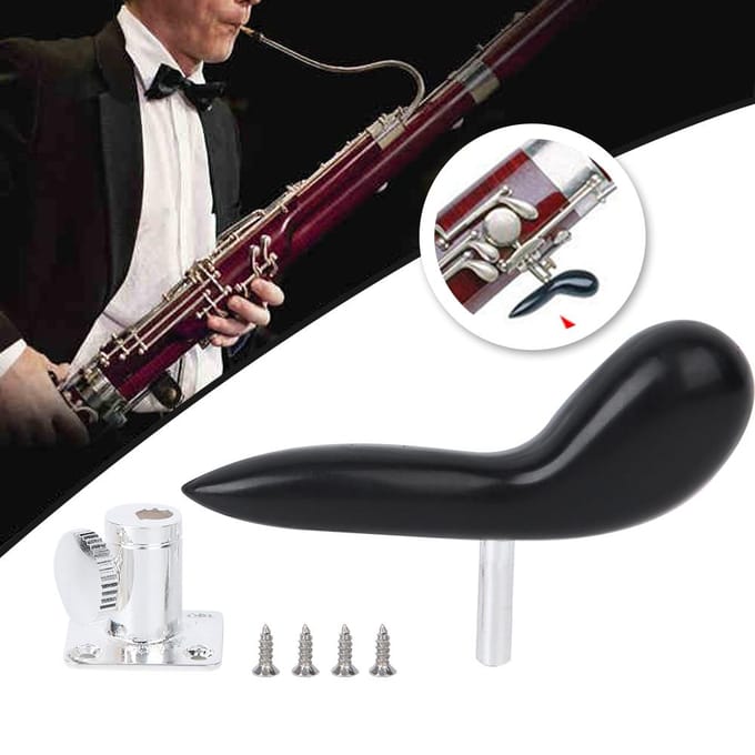 Fagot Handhouder Zilver Zwart Industrieel Plastic Zadelsteun Muziekinstrument Accessoires gray