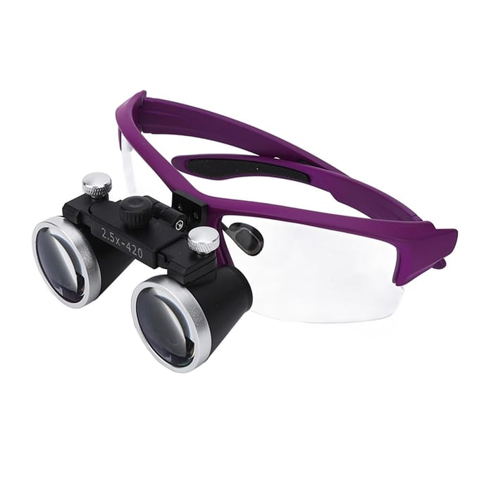 Dentale loepen vergrootbril met LED-licht 2.5X hoofdband vergrootglas 100-240V US-stekker EU Plug