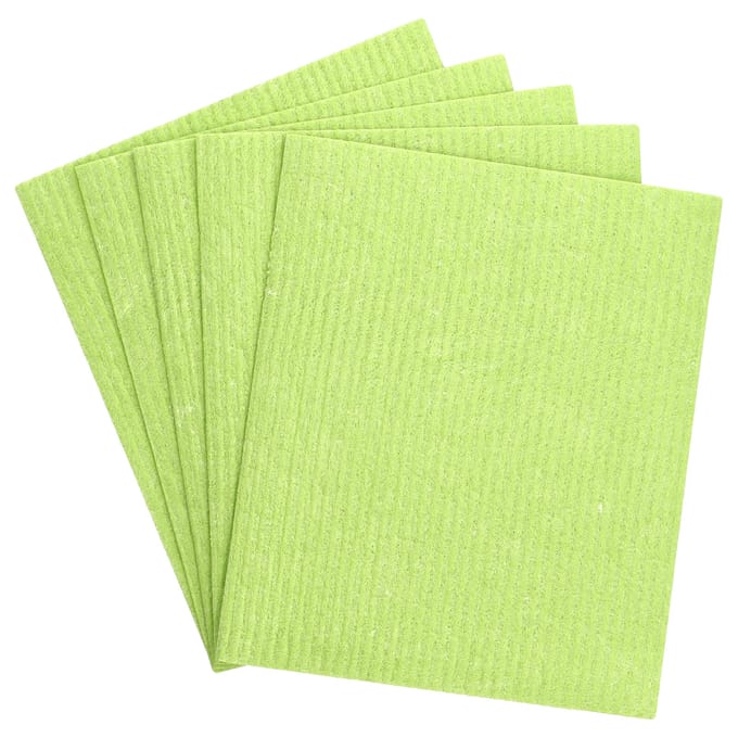 Herbruikbare Sponsdoeken, 5 Doeken, Elk 20Cm X 17Cm(8  X 6.75 ) beige