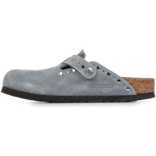 Clogs van echt leer met siernagels model 'Boston Rivet'