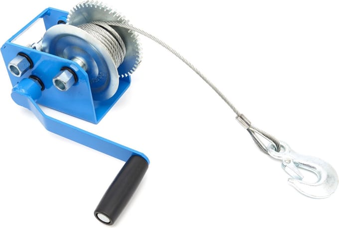 HBM 1130 Kg. Professionele Mechanische Lier met 7,6 Meter Staalkabel
