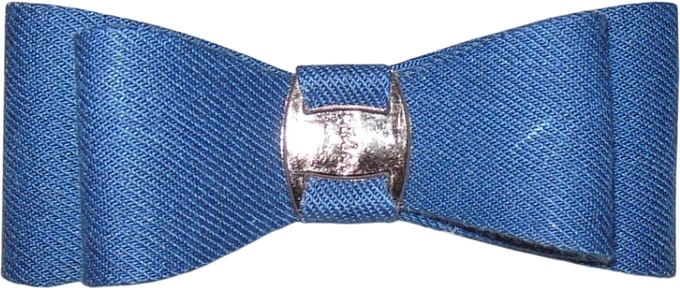 Duckklem strik met gesp blauw