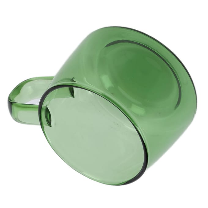 Tasse à café transparente 250 ml en verre borosilicaté avec poignée Vert vert