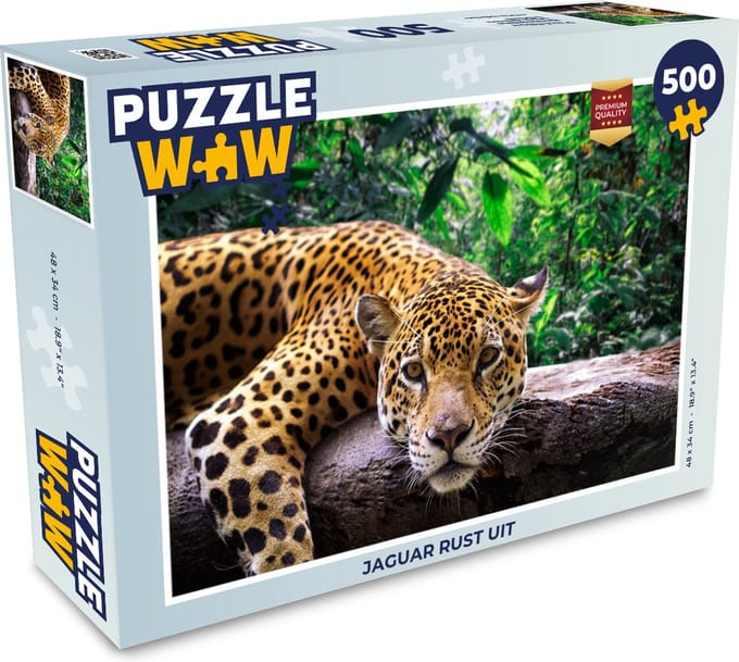 Puzzel Jaguar rust uit - Legpuzzel - Puzzel 500 stukjes