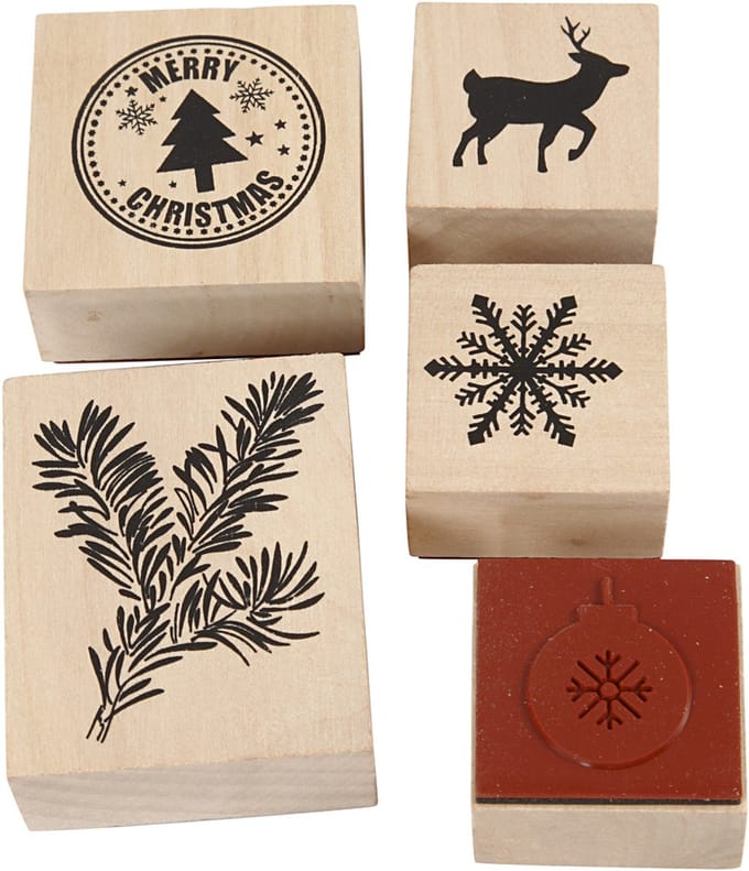 Stempelset, Kerstmis, 5 div/ 1 doos