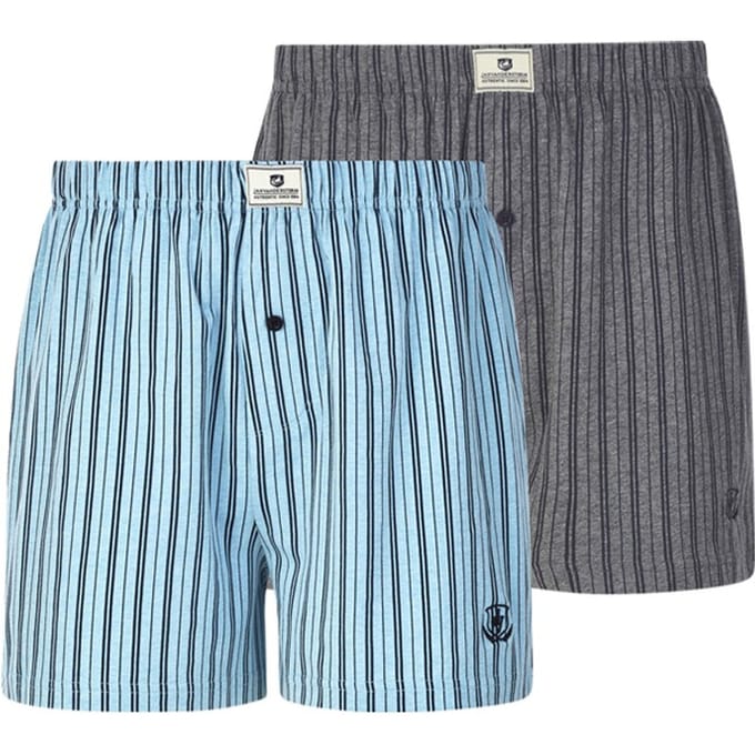 Jan Vanderstorm herren Boxershorts, Set Van 2 - 12 - lichtblauw - Plus Size