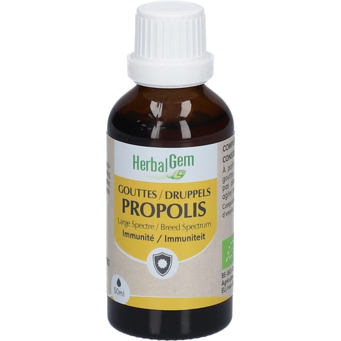 HerbalGem Propolis Breed Spectrum Keel Bio 50 Orale druppels