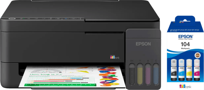 Epson EcoTank ET-2910 + 1 set extra inktflesjes