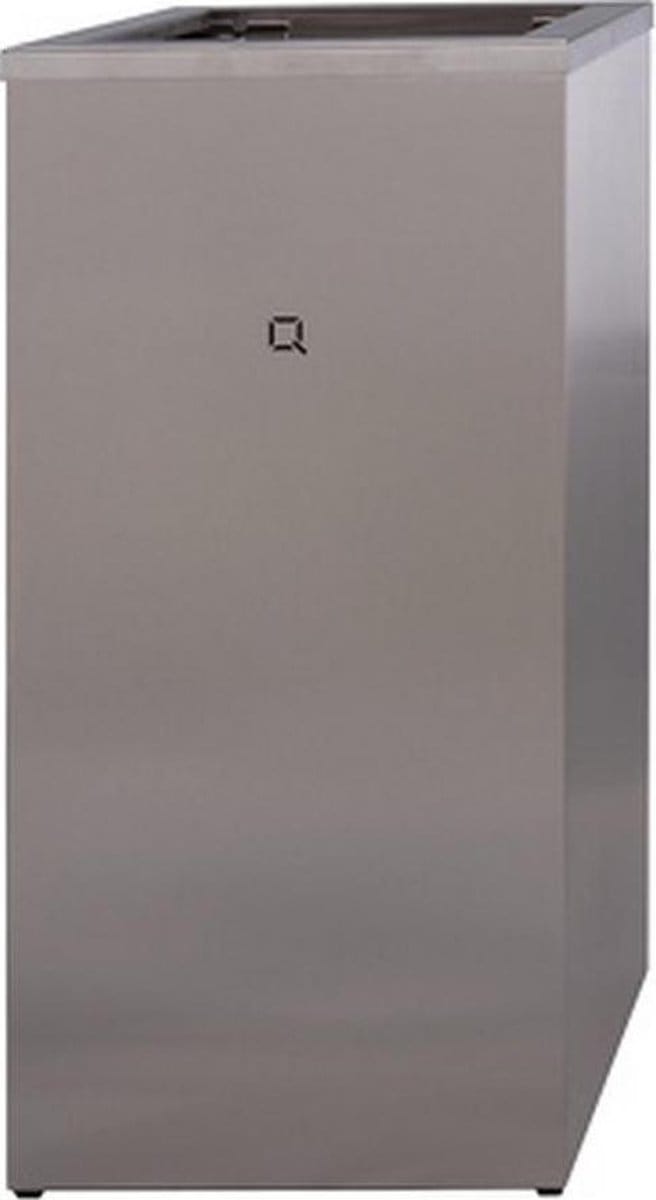 Afvalbak open RVS Mat geslepen, 35 liter