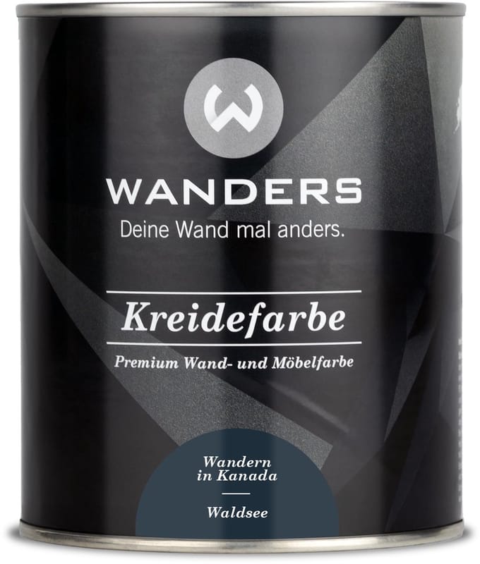 Wanders24 Shabby Chic krijtverf – Waldsee donker blauwgrijs – 750 ml mat