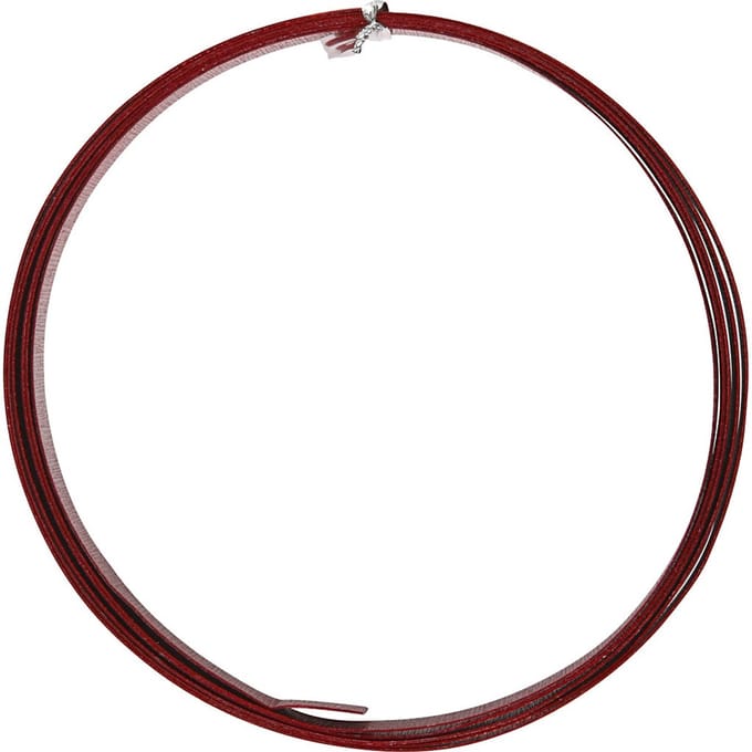 Alu draad, b: 15 mm, dikte 0,5 mm, rood, plat, 2m