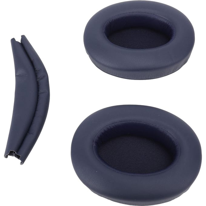 Coussinets d'oreille de remplacement avec housse d'arceau pour casque WH XB910N Cuir protéiné Mousse à mémoire de forme Éponge bleu