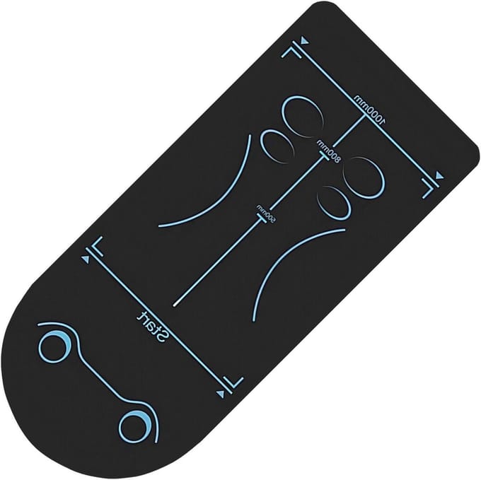 AB Roller Mat - Buikspierwiel Mat - Core Training - Antislip Deeltjes - 59 x 5 x 5 cm - Zwart
