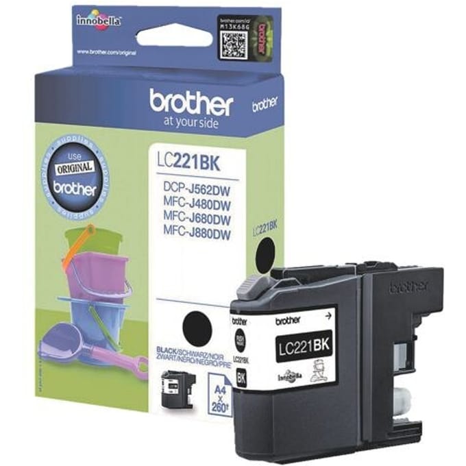 Brother LC-221BK inktcartridge zwart (origineel)