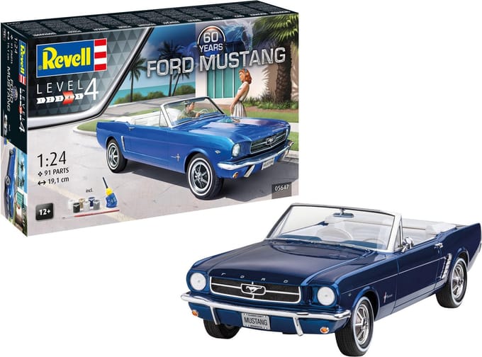 Revell Modelbouwpakket Auto - 05647 60th Anniversary of Ford Mustang Auto - Geschenkset Plastic - 1:24 - Modelbouw