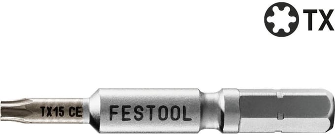 Festool 205079 TX 15-50 CENTRO/2 TX-bit Aandrijving: 1/4 (6,3 mm) Uitvoering: TX TX 15 50 mm
