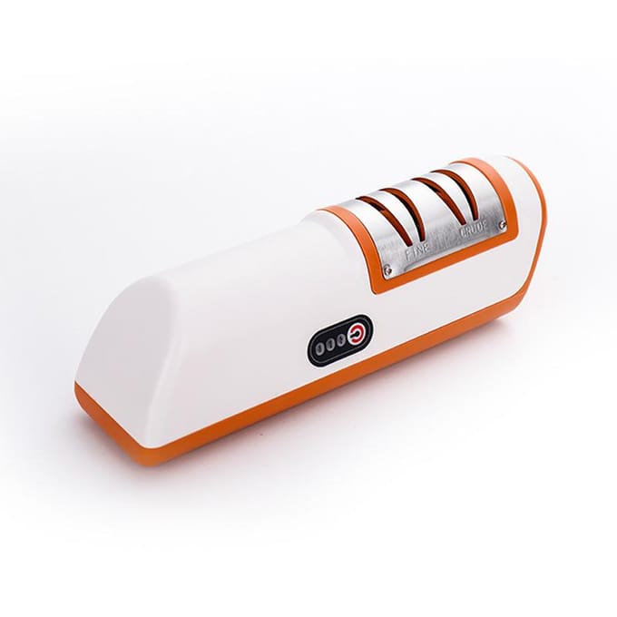 1 stuks Elektrische Messenslijper Multifunctioneel Automatisch Professioneel 4 Versnellingen Keuken Elektrische Messenslijper Keukenaccessoires 17.8x5.8 white