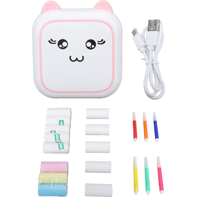 Bluetooth Mini Zakprinter Draagbare Thermische Printer met Printpapier voor Notities Journal Memo roze