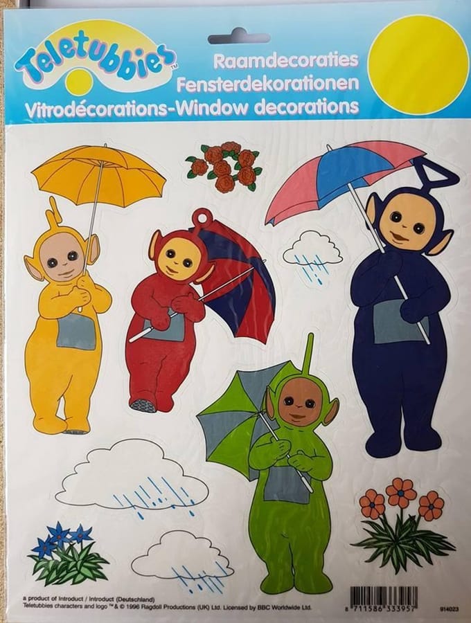 Raamdecoratie Teletubbies 2 st per bestelling