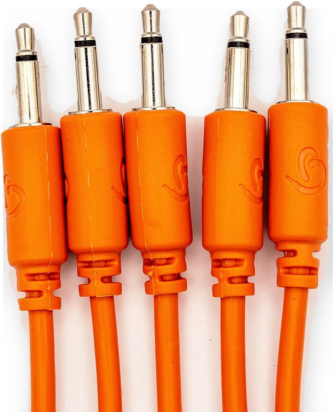 Bowl Modular - 15 patchkabels voor eurorack - recht - 30 cm - oranje