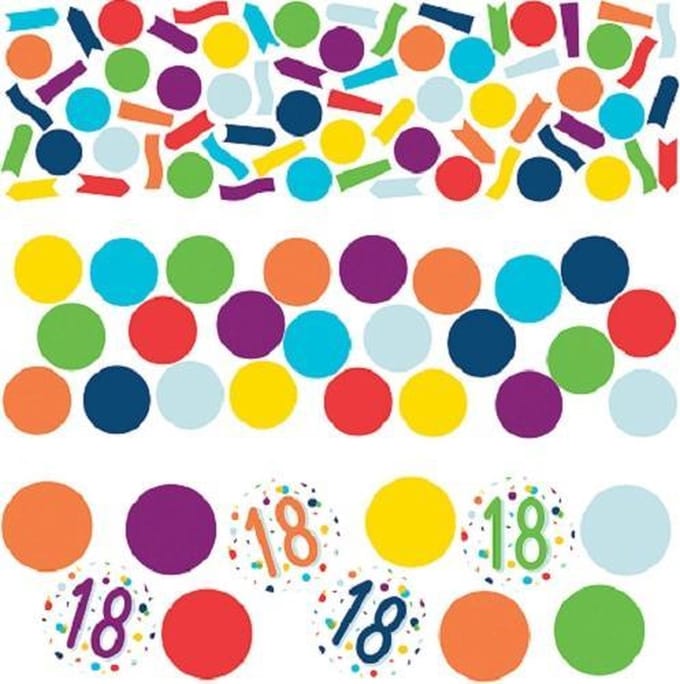 Amscan Confetti 18 Confetti Birthday 34 Gram Papier