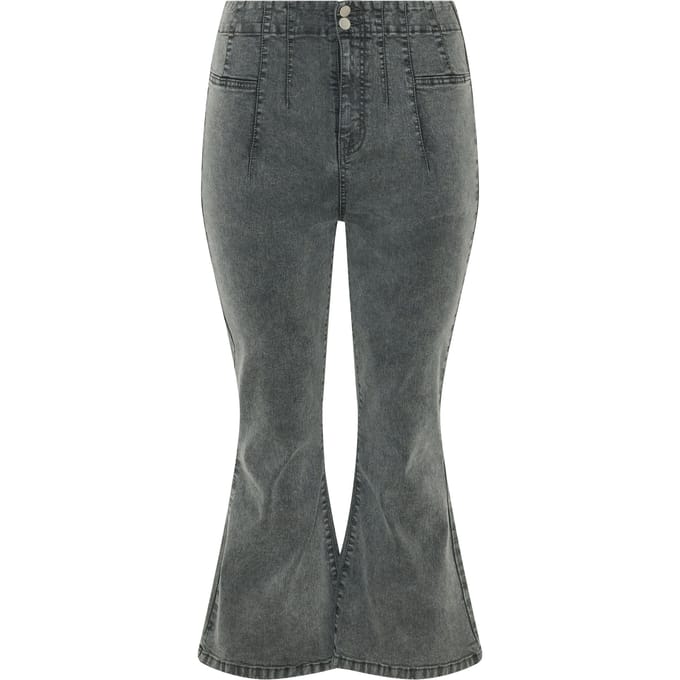 Limited Collection Grijs Stikseldetail Uitlopende Jeans Size 48