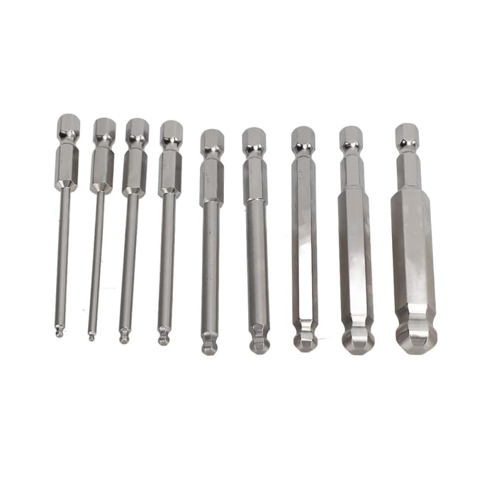 9 stuks 75 mm Magnetische Schroevendraaier Bit Set Kogelkop 1/4 Inch Zeskant Schacht Zeskant Schroevendraaier Boorbit Set