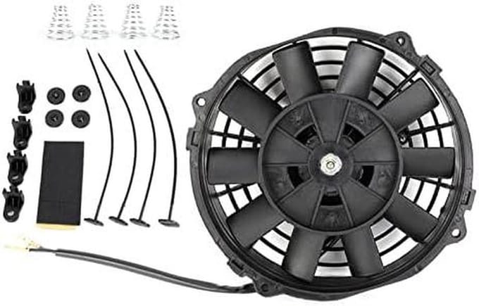 Radiateur Ventilator - Koelventilator Motor - Motor Koelen - Universele Pasvorm - 7 inch - Zwart
