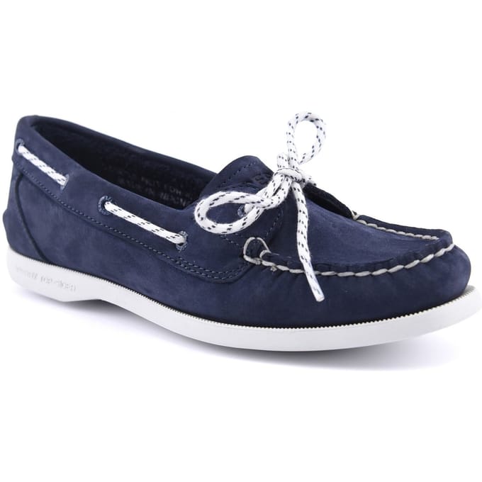Sperry Authentic 1 Eye Dames Bootschoenen Van Leer In Marineblauw