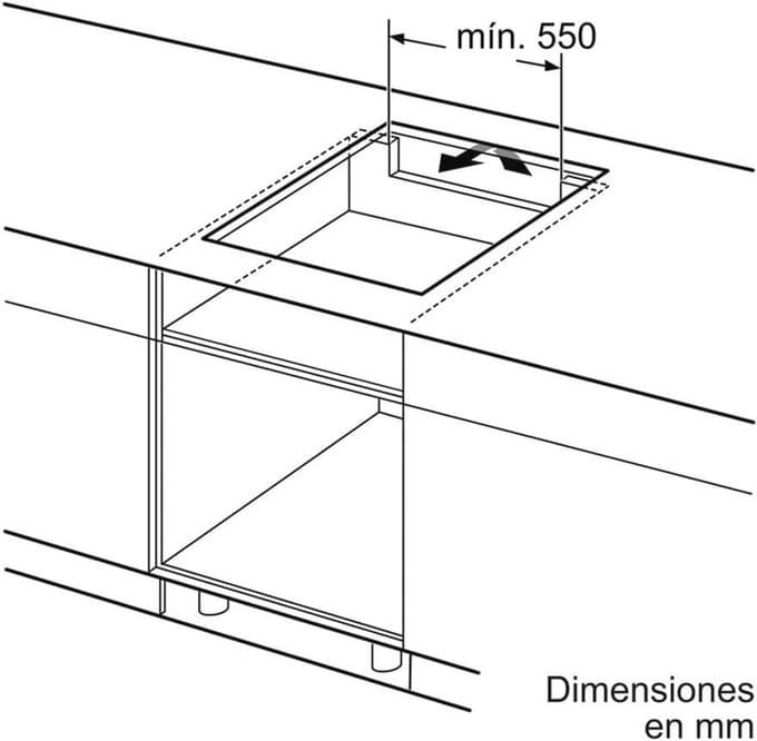 Inductiekookplaat 60 cm zwart