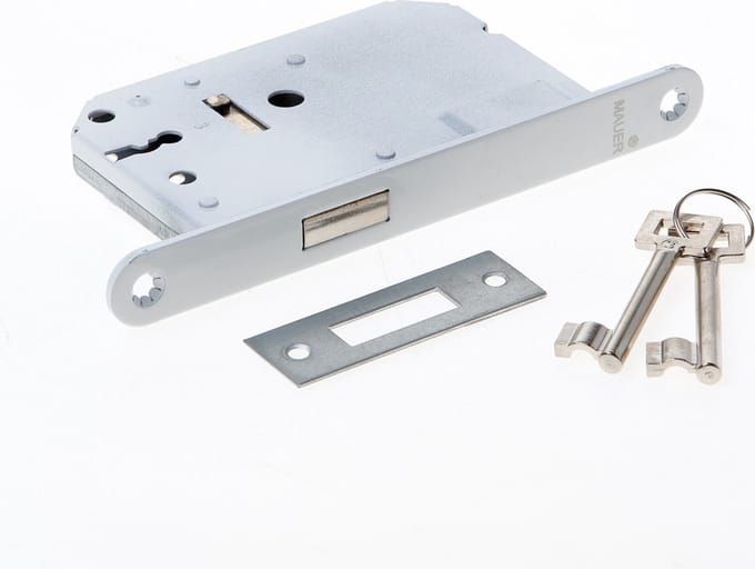 Insteekslot - Wit - Staal - Mauer - Mauer 1535 kast klavierslot wit