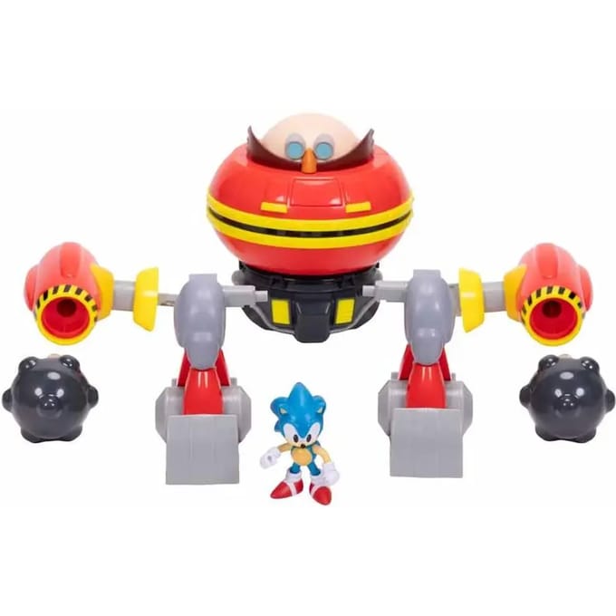 SONIC - Riesen Eggman Robot Battle Spielset 23 cm met 6 cm Sonic Figur