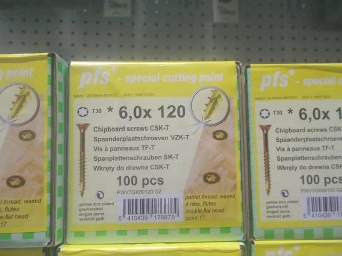 PGB Spaanderplaatschroef VZK-T 6,0x120mm (100 stuks)