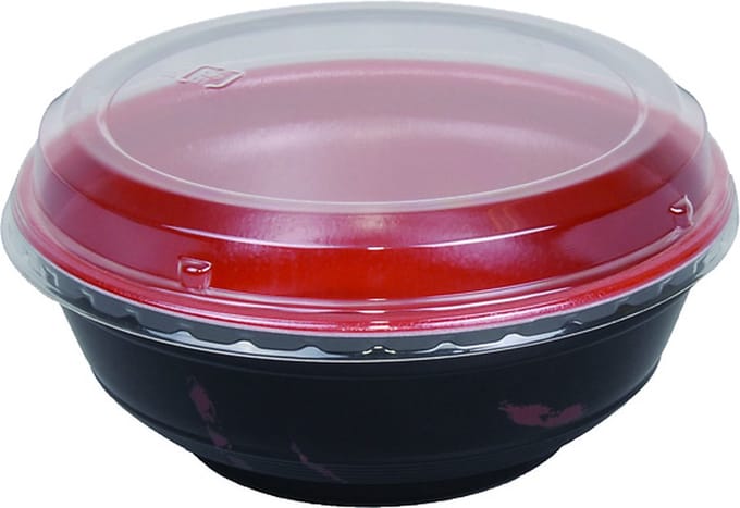 Zwart/Rode Afhaal Kom - 550ml