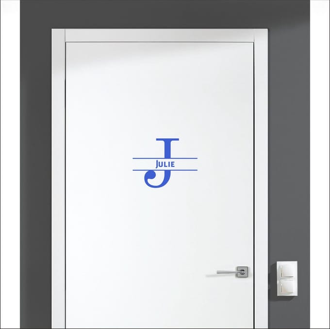 Deursticker Met Naam -  Julie - Blauw