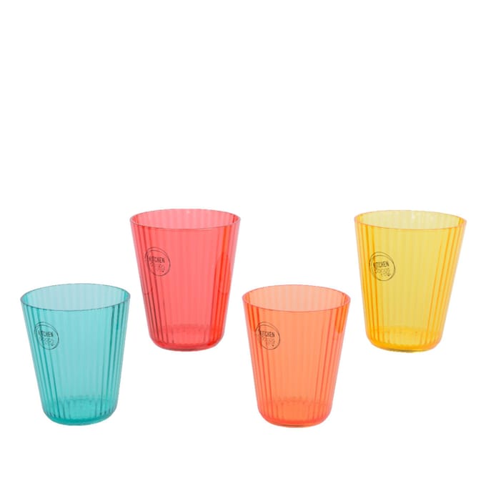 Bekers plastic set van 4
