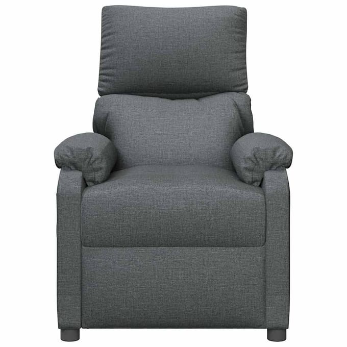 vidaXL - Fauteuil - verstelbaar - stof - donkergrijs