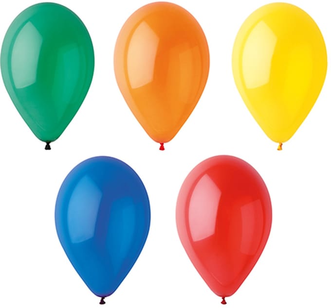 12x 10 Ballonnen Ø 25 cm assorti kleuren Crystal