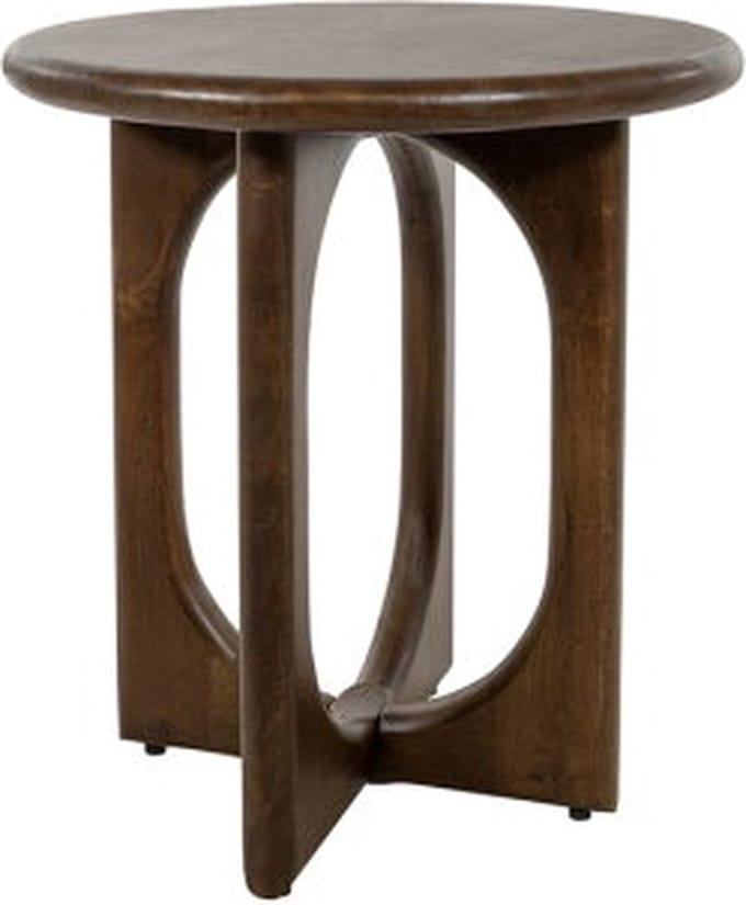 Salontafel Zodiac rond mangohout Ø50 cm - Walnoot