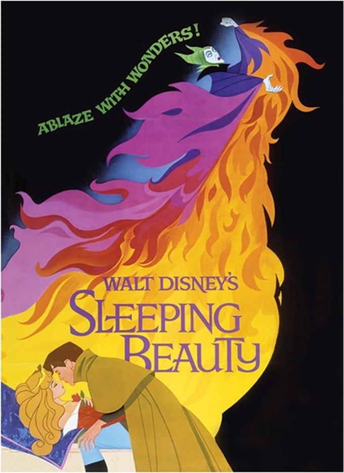 Sleeping Beauty Ablaze Art Print 60x80cm | Poster
