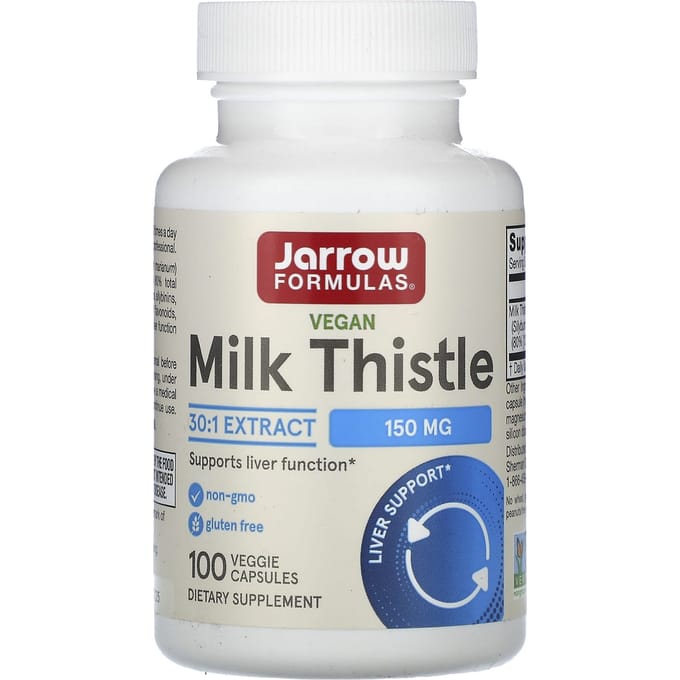 Milk Thistle Silymarin 80% 100 capsules - mariadistel (Silybum marianum) | Jarrow Formulas
