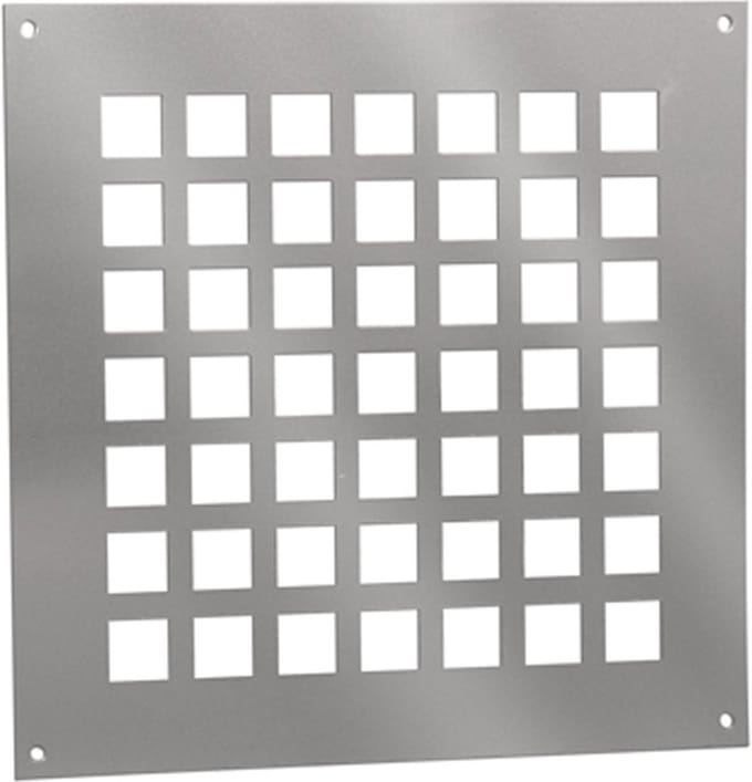 ALU ventilatieplaat 250x250mm