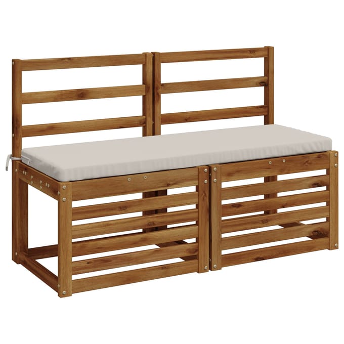 vidaXL - Bankkussen - SOEST - 100% - Polyester - Wit - 110 - x - 40 - x - 5 - cm