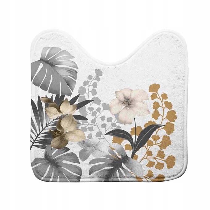 Markloos Toiletmat met bloemmotief - 45x45 cm