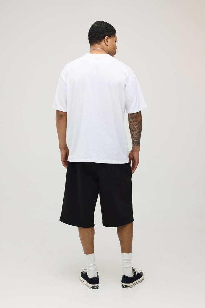 Oversized T-shirt Met Geborduurde Bloesem | White | Size Small